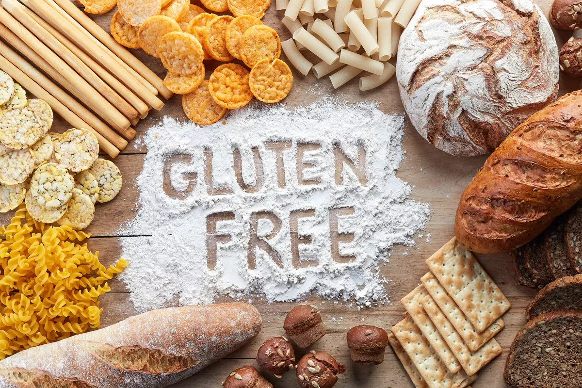 gluten free scritto sulla farina